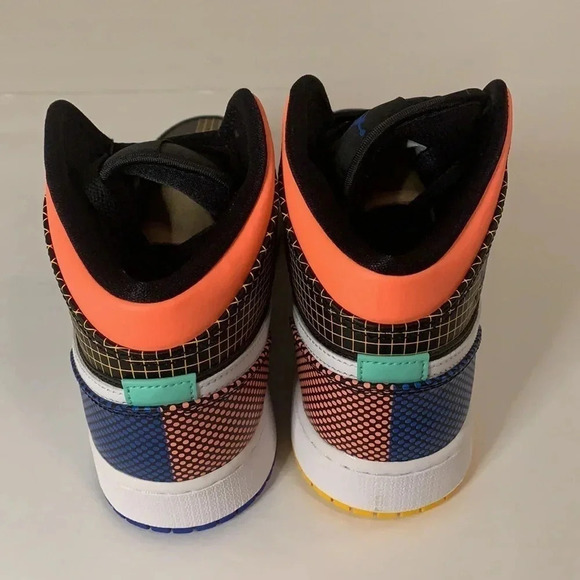 Jordan 1 Mid Sneakers Graphic Game Royal Blue New - Picture 6 of 12